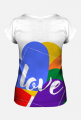 koszulka damska fullprint - tęcza/ miłość/ love/ LGBT