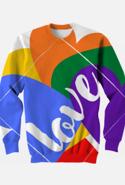 bluza fullprint - miłość/ tęcza/ lgbt/ love