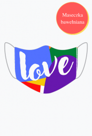 maseczka - miłość/ tęcza/ love/ LGBT