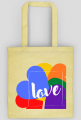 eko torba na ramię z motywem miłości/ serc/ tęczy/ love/ LGBT