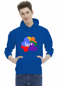 bluza męska z kapturem / motym miłości/ love/ lgbt/ tęcza