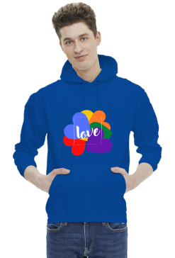 bluza męska z kapturem / motym miłości/ love/ lgbt/ tęcza