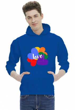 bluza męska z kapturem / motym miłości/ love/ lgbt/ tęcza