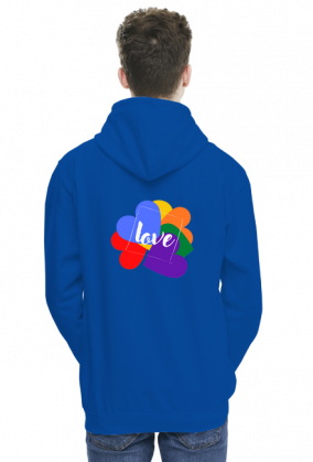 bluza męska z kapturem / motym miłości/ love/ lgbt/ tęcza