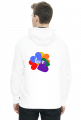 bluza męska z kapturem / motym miłości/ love/ lgbt/ tęcza