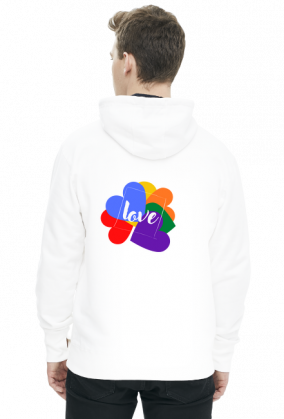 bluza męska z kapturem / motym miłości/ love/ lgbt/ tęcza