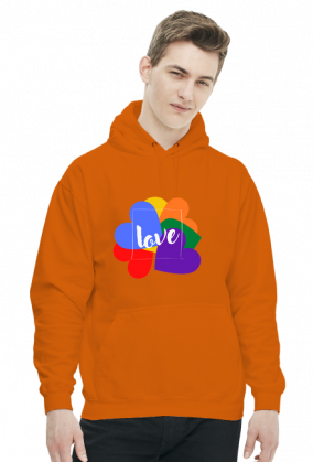bluza męska z kapturem / motym miłości/ love/ lgbt/ tęcza