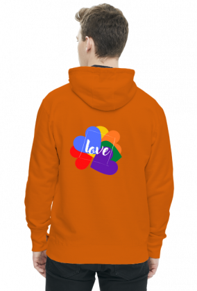 bluza męska z kapturem / motym miłości/ love/ lgbt/ tęcza