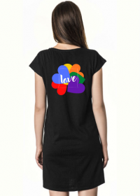 sukienka - motyw miłości/ tęczy/ lgbt/ love