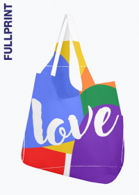 torba na ramię na zakupy/ plażę/ do szkoły - motyw miłości/ LGBT/ love/ trans