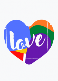 serduszkowy magnes- miłość/ love/ serce/ kolor/ tęcza/ lgbt
