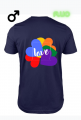 koszulka męska fluorestencyjna- miłość/ serce/ napis/ love/ LGBT/ tęcza
