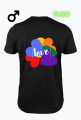 koszulka męska fluorestencyjna- miłość/ serce/ napis/ love/ LGBT/ tęcza