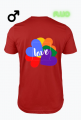 koszulka męska fluorestencyjna- miłość/ serce/ napis/ love/ LGBT/ tęcza