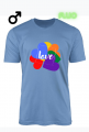 koszulka męska fluorestencyjna- miłość/ serce/ napis/ love/ LGBT/ tęcza
