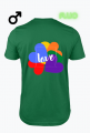 koszulka męska fluorestencyjna- miłość/ serce/ napis/ love/ LGBT/ tęcza