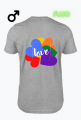 koszulka męska fluorestencyjna- miłość/ serce/ napis/ love/ LGBT/ tęcza