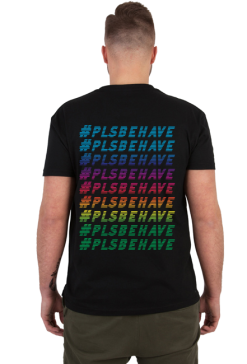 #plsbehave streetwear colourful logo tee