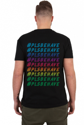 #plsbehave streetwear colourful logo tee