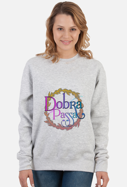 bluza bez kaptura, szara "DobraPassa/Wianuszek"