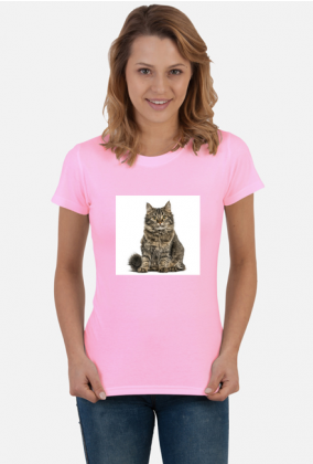 Koszulka bawełniana- POWAŻNY KOT, kocie szczęście