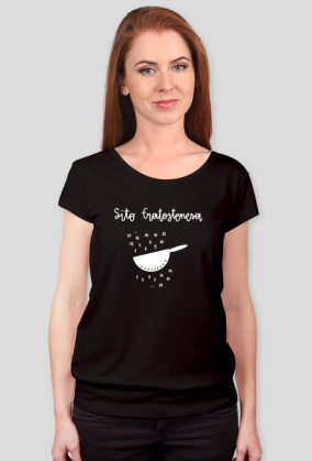 Koszulka damska z napisem "Sito Eratostenesa"