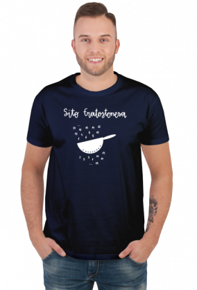 Koszulka męska z napisem "Sito Eratostenesa"