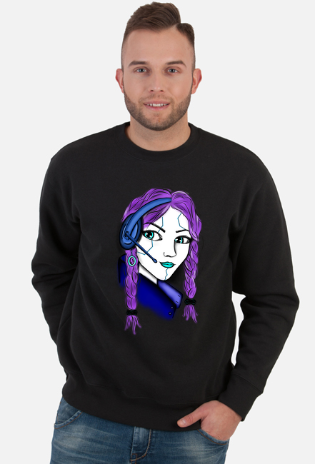 Bluza męska czarna CyberGirl