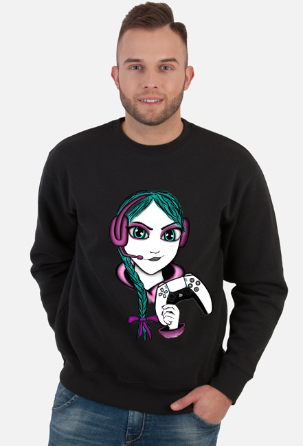 Bluza męska czarna PSGirl