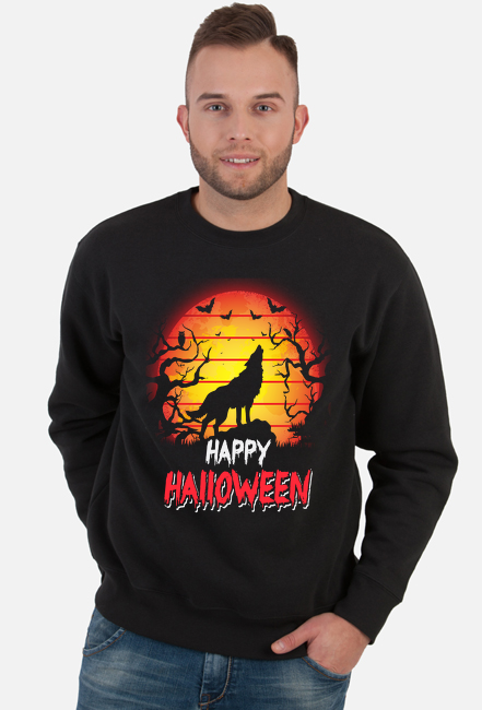 Bluza Męska Klasyczna Motyw Halloween