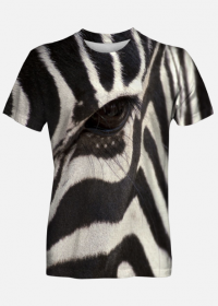Męski T Shirt Fullprint Zebra