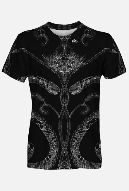 Męski T Shirt Fullprint Malunek Węża