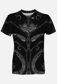 Męski T Shirt Fullprint Malunek Węża