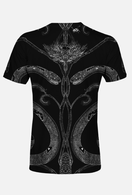 Męski T Shirt Fullprint Malunek Węża