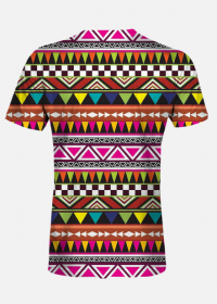 Męski T Shirt Fullprint Azteckie Zdobienia