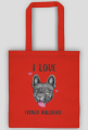 I love french bulldogs - torba z nadrukiem kocham buldogi francuskie