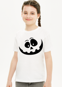 Koszulka dziewczęca - Halloween, dynia czarna