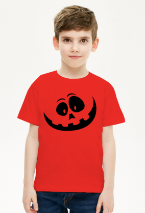 Koszulka chłopięca - Halloween, dynia czarna