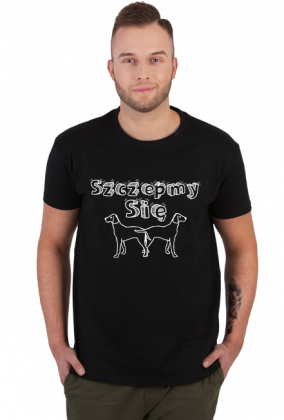 Szczepmy Się - czarny tshirt