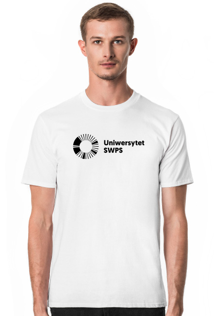 Uniwersytet SWPS - koszulka męska biała