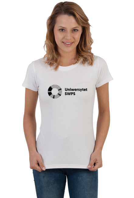 Uniwersytet SWPS - koszulka damska biała