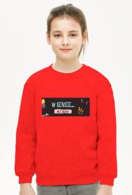 Czerwona bluza z zabawnym hasłem