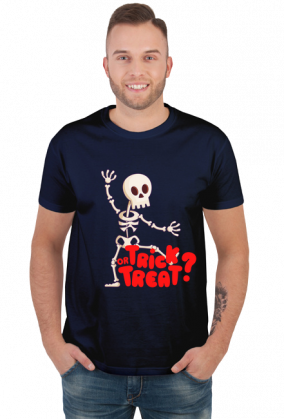 Koszulka męska Trick or Treat na Halloween
