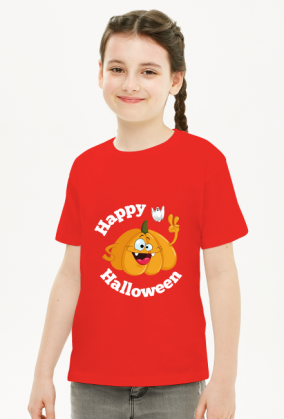 Koszulka dla dziewczynki Happy Halloween