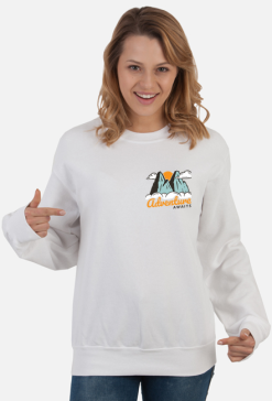 Bluza damska klasyczna z motywem górskim
