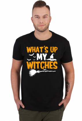 Koszulka Haloween WHAT'S UP MY WITHCES na prezent męska