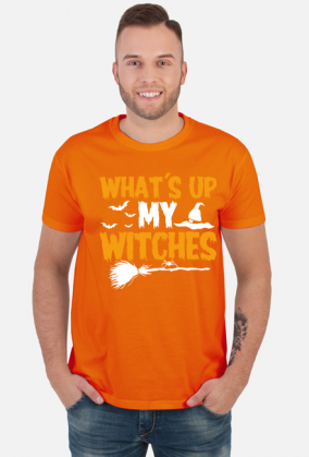 Koszulka Haloween WHAT'S UP MY WITHCES na prezent męska