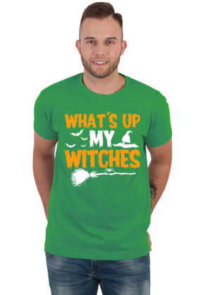 Koszulka Haloween WHAT'S UP MY WITHCES na prezent męska