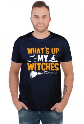 Koszulka Haloween WHAT'S UP MY WITHCES na prezent męska