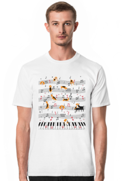 Pianista. Fortepian. Piano. Prezent dla Pianisty. Koszulka dla Pianisty. Muzyk grający na fortepianie